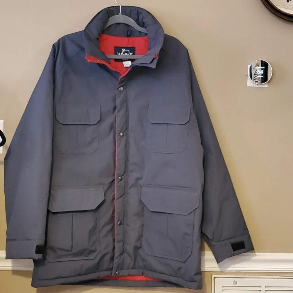 Woolrich Vintage Mens Mountain Parka In Charcoal Size L